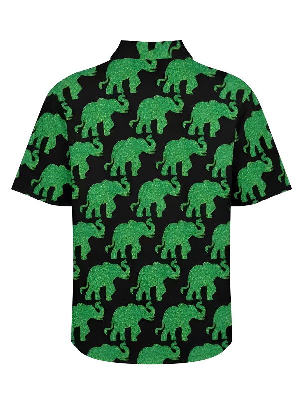 Mens Elephants Cotton Shirt Mens Elephants Cotton Shirt