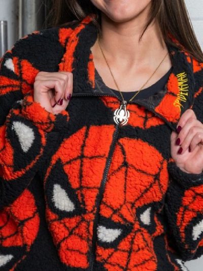 Zip-Up Spider-Man Sherpa Jacket