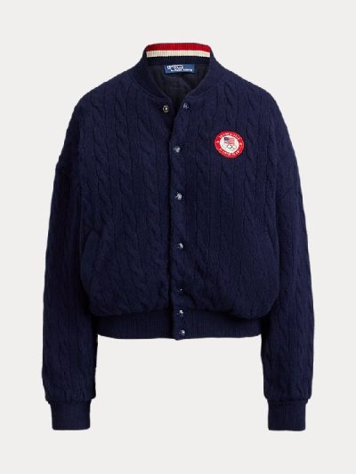 Team USA Wool Cashmere Baseball Jacket