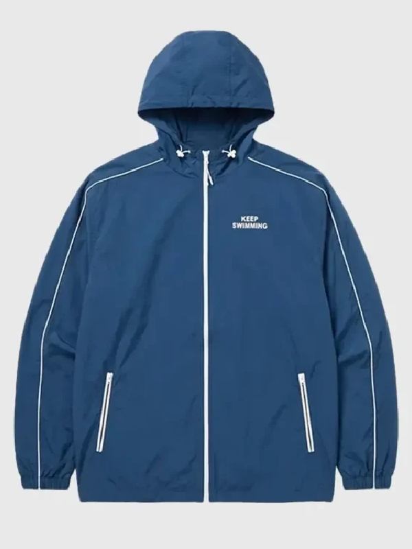 BTS blue hooded jacket BTS blue hooded jacket