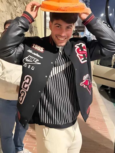 Carlos Alcaraz Black Varsity Jacket