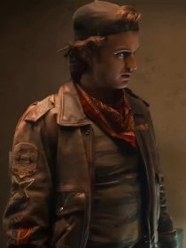 Joe Keery Stranger Things 5 Brown Leather Jacket