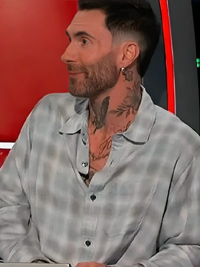 The Voice Adam Levine Plaid Button Down Shirt