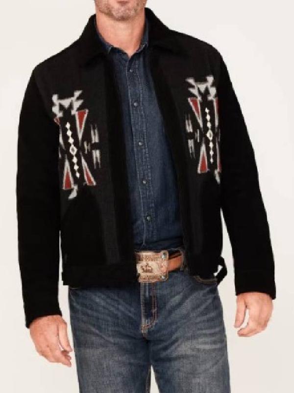 The Voice Season29 JW Griffin Suede Jacket in Black The Voice S29 JW Griffin Suede Jacket in Black