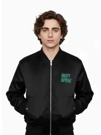 Marty Supreme Satin Black Jacket