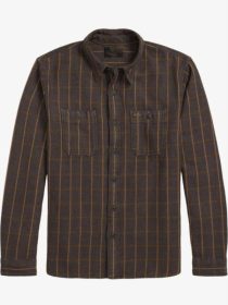 My Life with the Walter Boys S03 Ashby Gentry Brown Plaid Shirt