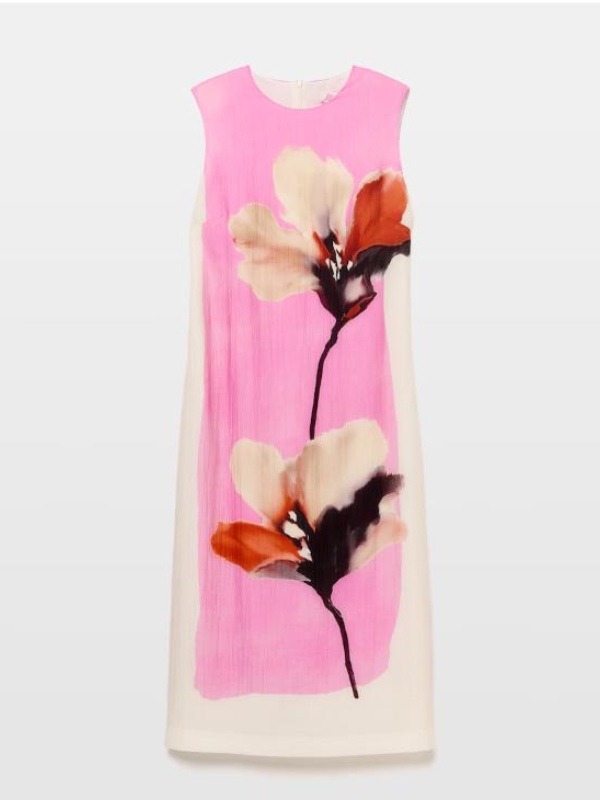 Fátima Lopes Casa Feliz 2026 Pink Floral Print Pleated Dress Fátima Lopes Casa Feliz 2026 Pink Floral Print Pleated Dress