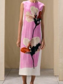 Casa Feliz 2026 Fátima Lopes Pink Floral Print Dress