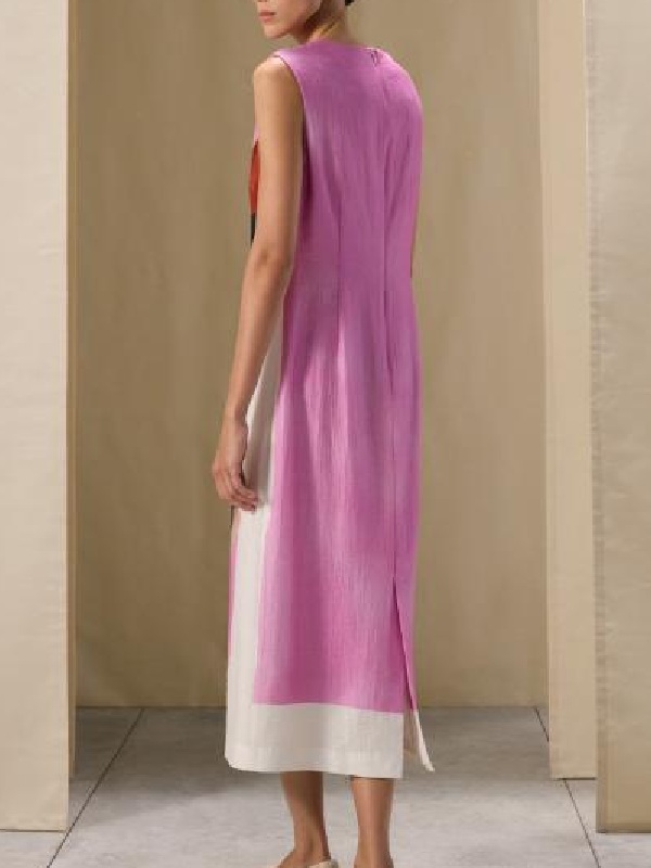 Fátima Lopes Casa Feliz Pink Floral Print Pleated Dress Fátima Lopes Casa Feliz Pink Floral Print Pleated Dress