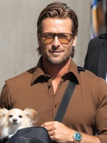 Glen Powell Jimmy Kimmel Live Brown Shirt