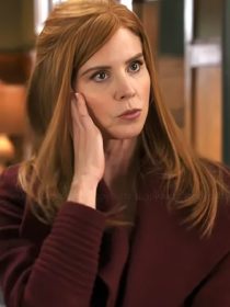 My Life With The Walter Boys S02 Sarah Rafferty Maroon Wrap Coat