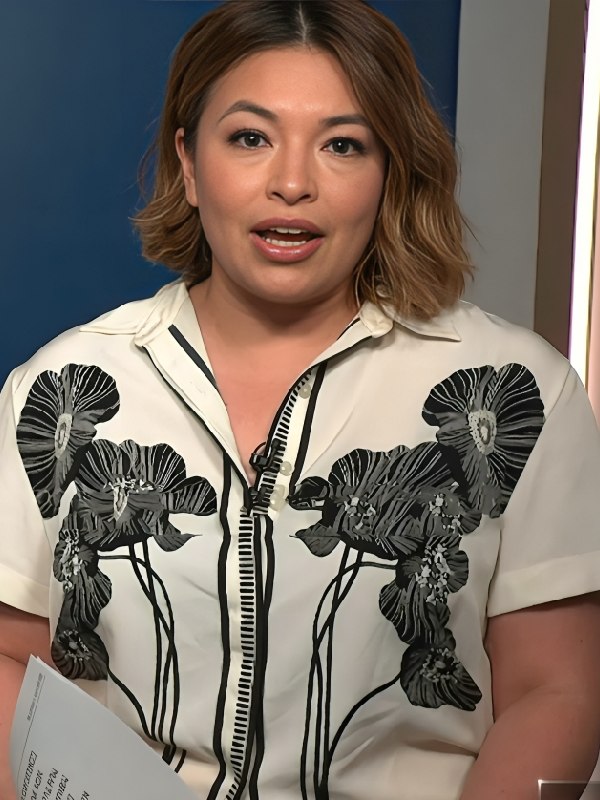NBC News Daily 2026 Gilma Avalos Floral Half Sleeve Shirt NBC News Daily 2026 Gilma Avalos Floral Half Sleeve Shirt