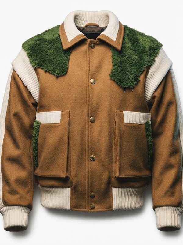 Nouvelle École Mr. Ocho Brown & White Wool Jacket Nouvelle École Mr. Ocho Brown & White Wool Jacket