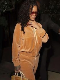 NYC Rihanna Peach Tracksuit