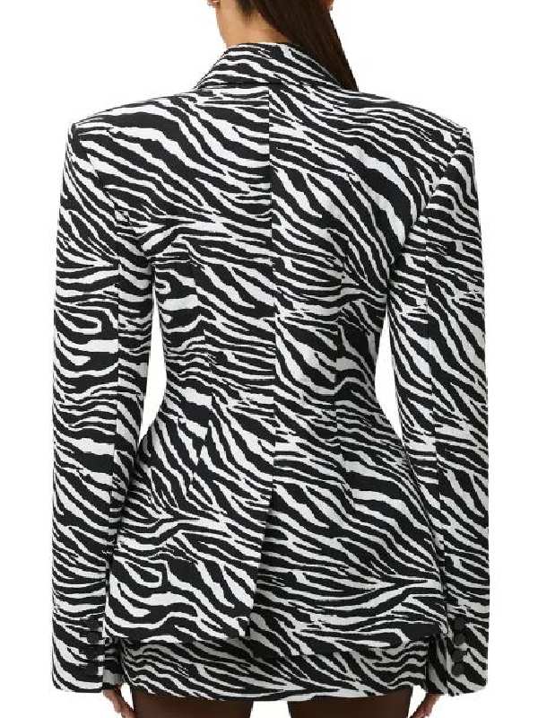 Vicki Gunvalson The Real Housewives Zebra Print White & Black Blazer Vicki Gunvalson The Real Housewives Zebra Print White & Black Blazer