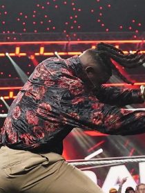 Oba Femi Monday Night RAW 2026 Black Floral Shirt