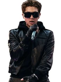 BTS RM World Tour Arirang Black Leather Jacket