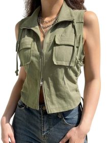 90 Day The Last Resort Kara Leona Cargo Vest Jacket