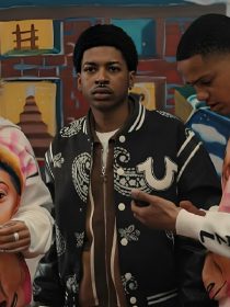 A Different World S01 Amir Rodale Paisley Printed Varsity Jacket