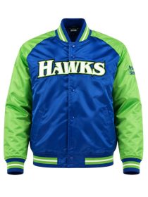 Atlanta Hawks Bomber Blue Green Jacket