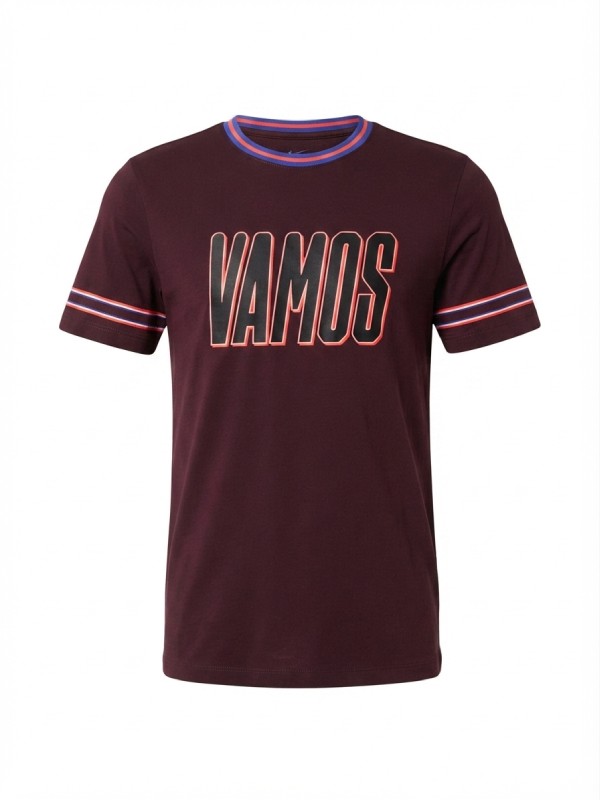 Carlos Alcaraz Court Vamos Tennis White & Brown T-Shirt Carlos Alcaraz Court Vamos Tennis White & Brown T-Shirt