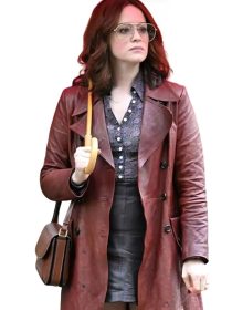Ink 2026 Brown Leather Trench Coat