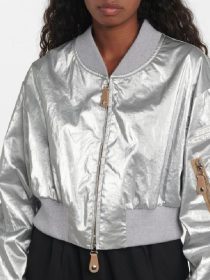 Daisy Jelley Geek Girl S01 Silver Bomber Jacket