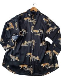 Just Play Dead Eva Green Leopard Printed Shirt
