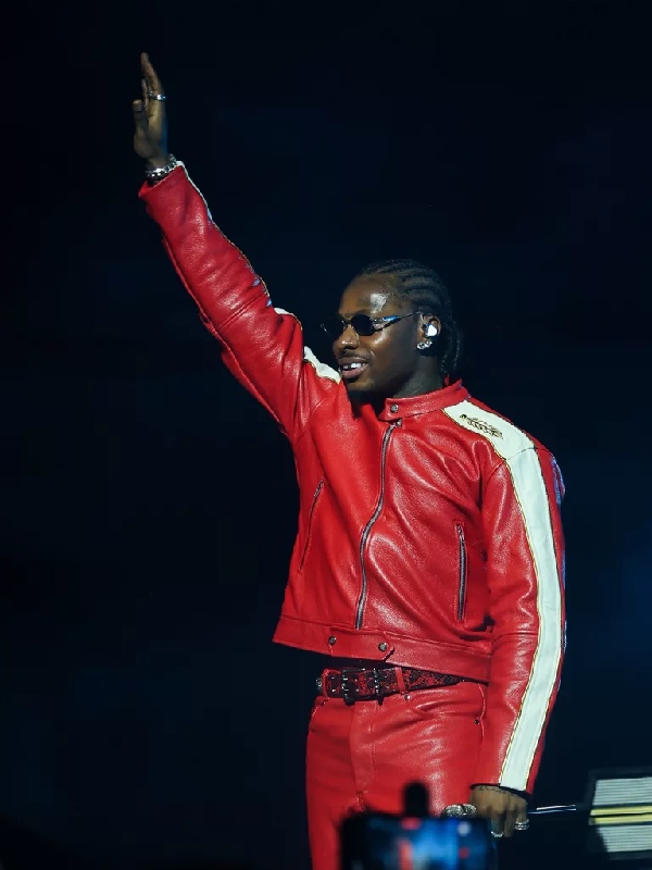 God We Trust Tour 2026 Red Leather Jacket God We Trust Tour 2026 Red Leather Jacket