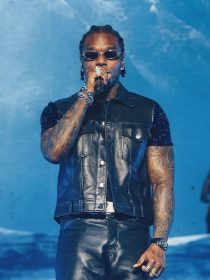 God We Trust Tour Asake Leather Vest