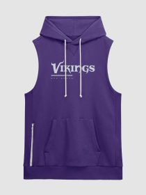J.J. McCarthy Minnesota Vikings Sideline Sleeveless Hoodie