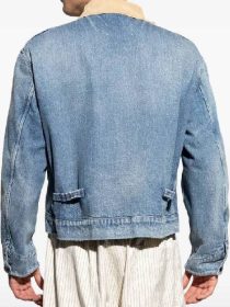 Beat Shazam Jamie Foxx Corduroy Collar Denim Zip Jacket