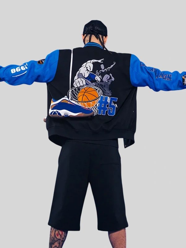 Jose Alvarado SLAM Kicks 29 Custom AND1 Varsity Black & Blue Jacket Jose Alvarado SLAM Kicks 29 Custom AND1 Varsity Black & Blue Jacket