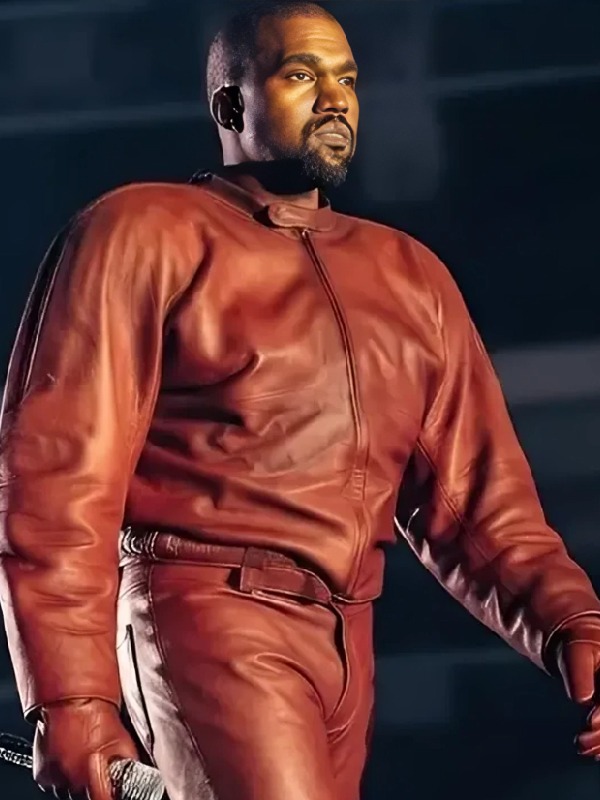 Kanye West Ye’s Second Homecoming Concert 2026 Red Leather Jacket Kanye West Ye’s Second Homecoming Concert 2026 Red Leather Jacket