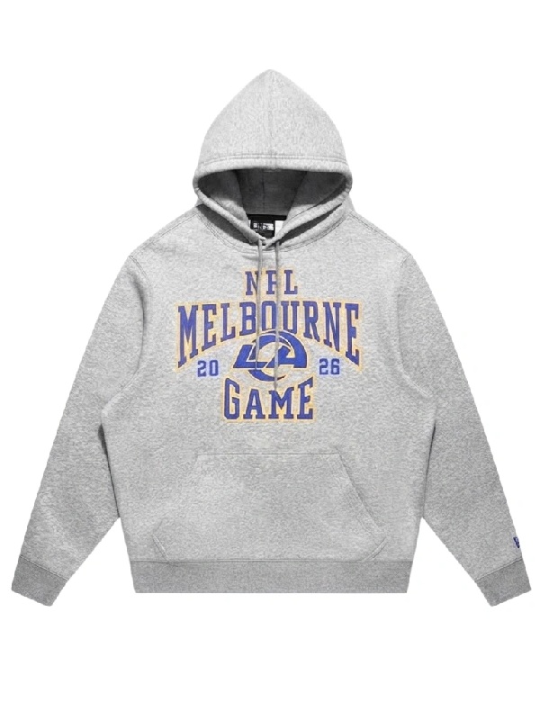 LA Rams Melbourne Script Grey Hoodie LA Rams Melbourne Script Grey Hoodie