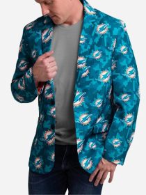 Miami Dolphins Aqua Digital Camo Blazer