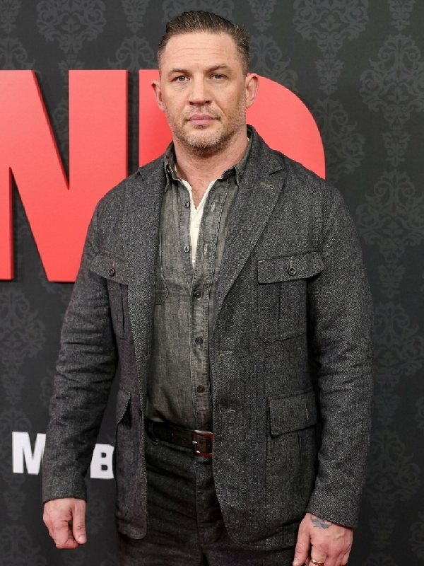 MobLand Premiere Tom Hardy Grey Jacket MobLand Premiere Tom Hardy Grey Jacket