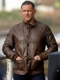 Mobland S02 Tom Hardy Brown Leather Jacket