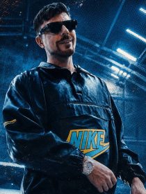 Mr. Lean MrBeast Nike Leather Jacket