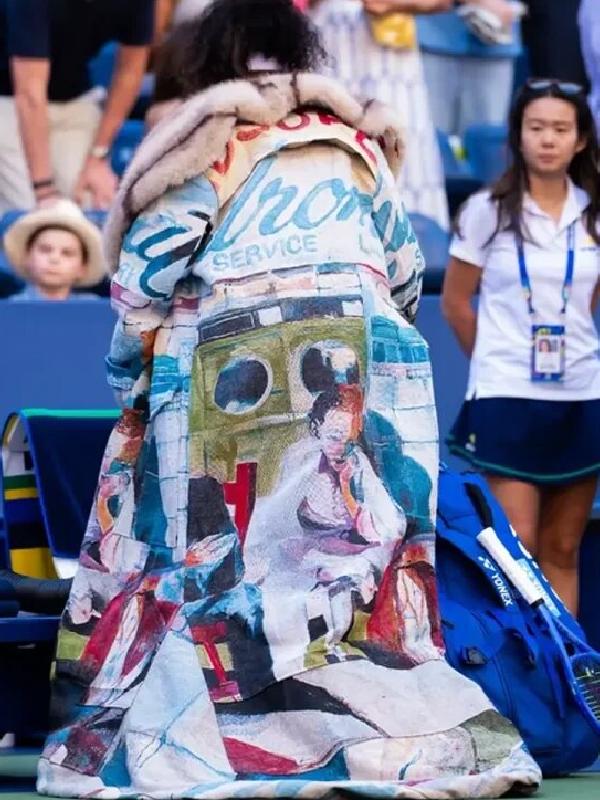 Naomi Osaka 2026 US Open Long Printed Multicolor Coat Naomi Osaka 2026 US Open Long Printed Multicolor Coat
