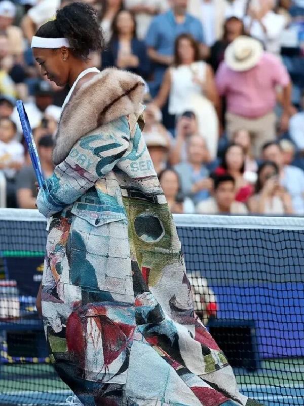 Naomi Osaka 2026 US Open Printed Multicolor Coat Naomi Osaka 2026 US Open Printed Multicolor Coat
