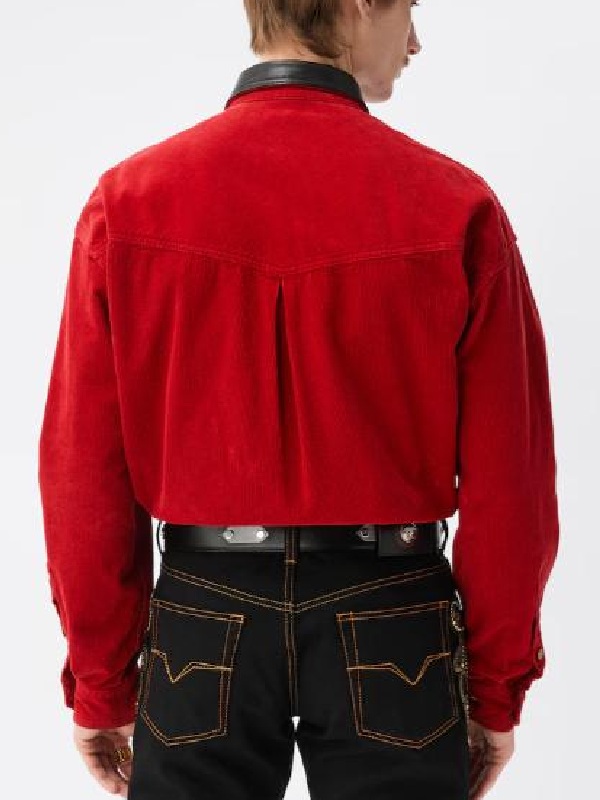 Owen Thiele Press Junket 2026 Adults S02 Red Button Down Shirt Owen Thiele Press Junket 2026 Adults S02 Red Button Down Shirt