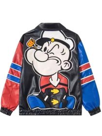 Popeye The Sailor Man Leather Jacket