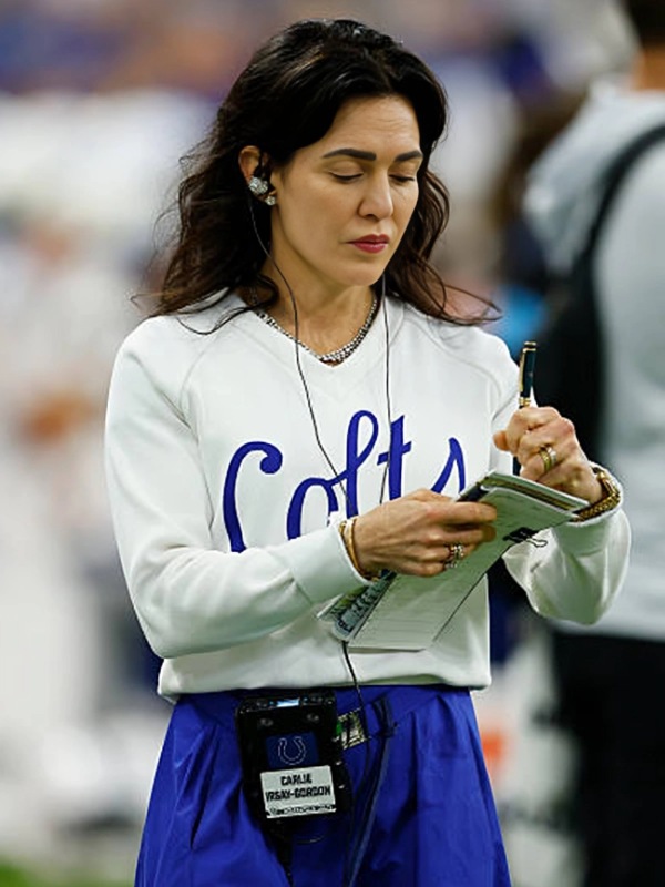 Preseason 2026 Carlie Irsay-Gordon Colts V-Neck Sweatshirt Preseason 2026 Carlie Irsay-Gordon Colts V-Neck Sweatshirt
