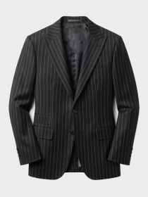 1920s Black Pinstripe 3-Piece Suit