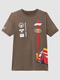 Disney and Pixar’s Cars F1 Lightning McQueen Brown T-Shirt
