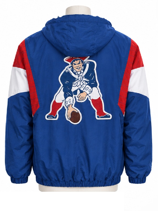 Recreation - Patriots 2026 Throwback Quarter Zip-Up Blue Jacket Recreation - Patriots 2026 Throwback Quarter Zip-Up Blue Jacket