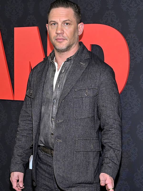 Tom Hardy MobLand Harry Da Souza Premiere Grey Jacket Tom Hardy MobLand Harry Da Souza Premiere Grey Jacket